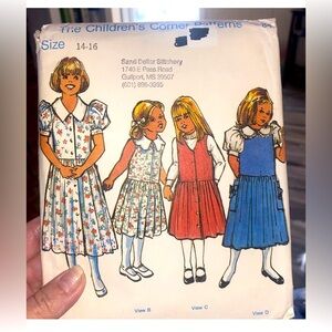 Vintage Children's Corner Sewing Pattern 84 Size 14-16. Uncut "Melanie"